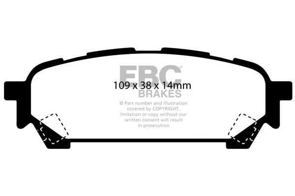 EBC Brakes Ultimax OE Replacement Brake Pad Set DP1687 - Performance HQ - United Kingdom