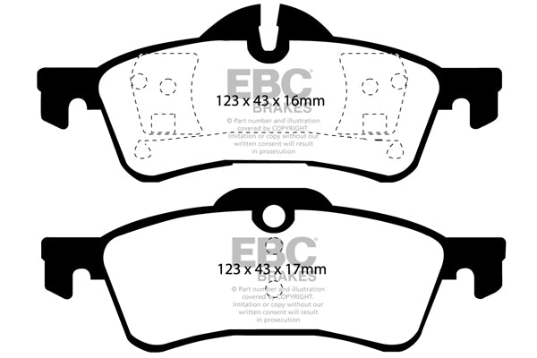 EBC Brakes Bundle – Rear 259mm BSD Discs with Yellowstuff Pads – PD18KR047
