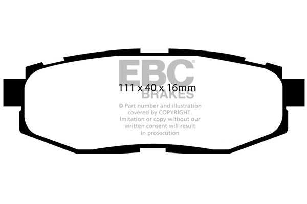 EBC Brakes Ultimax OE Replacement Brake Pad Set DP1758 - Performance HQ - United Kingdom