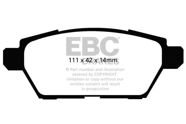 EBC Brakes Ultimax OE Replacement Brake Pad Set DP1766 - Performance HQ - United Kingdom