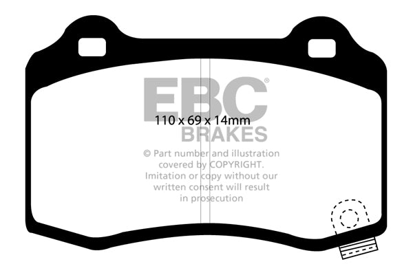 EBC Brakes Bundle – Rear 350mm GD Discs with Bluestuff Pads – PD14KR352