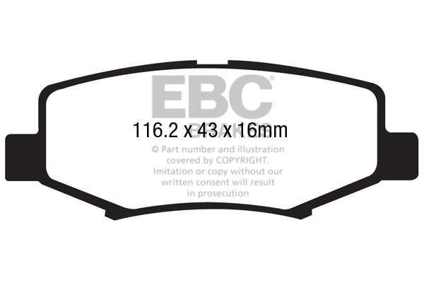 EBC Brakes Ultimax OE Replacement Brake Pad Set DP1799 - Performance HQ - United Kingdom