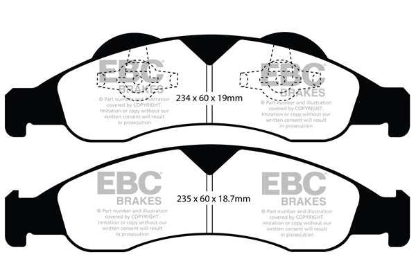 EBC Brakes Bundle Front 350mm GD Discs with Greenstuff 6000 Pads PD11KF707 - Performance HQ - United Kingdom
