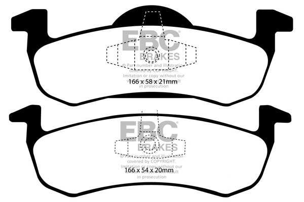 EBC Brakes Bundle Rear 342mm GD Discs with Yellowstuff Pads PD13KR191 - Performance HQ - United Kingdom