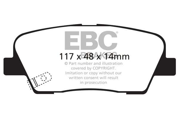 EBC Brakes Ultimax OE Replacement Brake Pad Set DP1806 - Performance HQ - United Kingdom