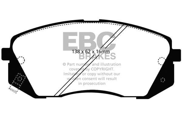 EBC Brakes Ultimax OE Replacement Brake Pad Set DP1809 - Performance HQ - United Kingdom
