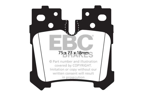 EBC Brakes Ultimax OE Replacement Brake Pad Set DP1812 - Performance HQ - United Kingdom