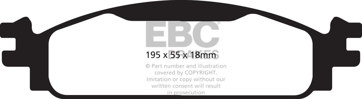 EBC Brakes Ultimax OE Replacement Brake Pad Set – DP1825