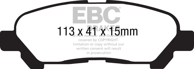 EBC Brakes Ultimax OE Replacement Brake Pad Set – DP1838