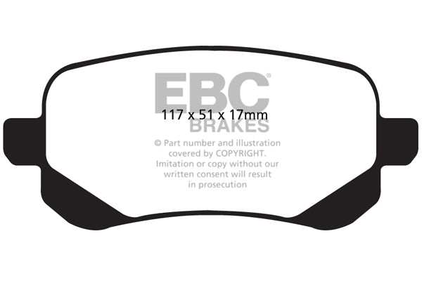 EBC Brakes Ultimax OE Replacement Brake Pad Set DP1840 - Performance HQ - United Kingdom