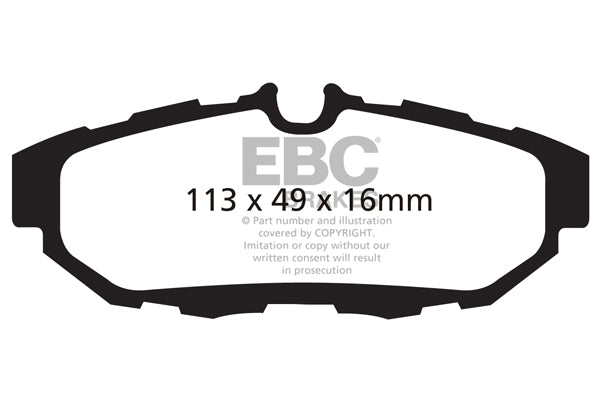 EBC Brakes Bundle – Rear 300mm BSD Discs with Redstuff Pads – PD17KR050