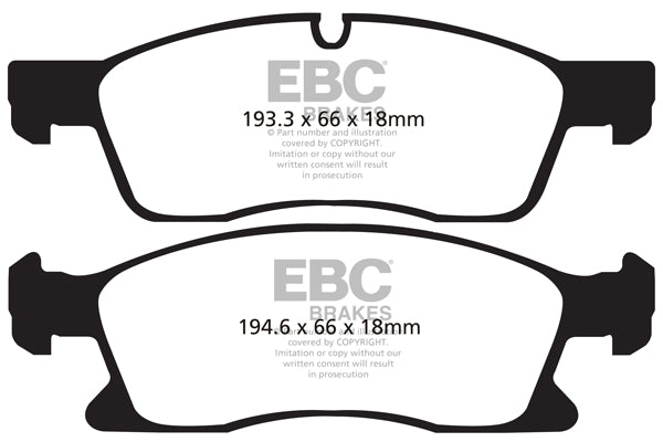 EBC Brakes Yellowstuff 4000 Series Street – DP41870R