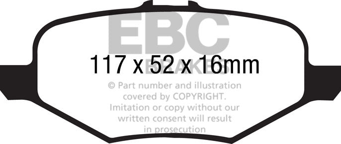 EBC Brakes Ultimax OE Replacement Brake Pad Set – DP1887