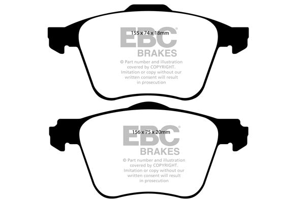 EBC Brakes Bundle – Front 300mm BSD Discs with Yellowstuff Pads – PD18KF048
