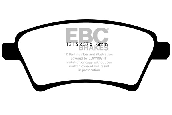 EBC Brakes Ultimax OE Replacement Brake Pad Set – DP1925