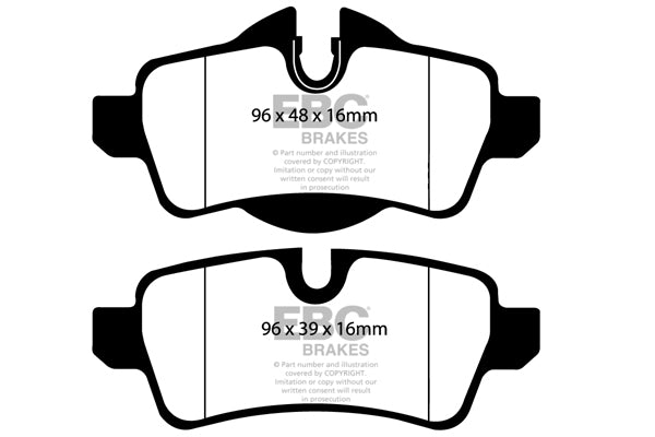 EBC Brakes Bundle – Rear 259mm BSD Discs with Yellowstuff Pads – PD18KR089