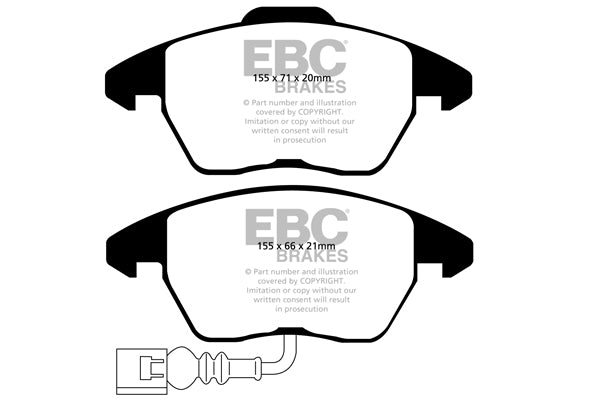 EBC Brakes Bundle – Front 312mm BSD Discs with Yellowstuff Pads – PD18KF116