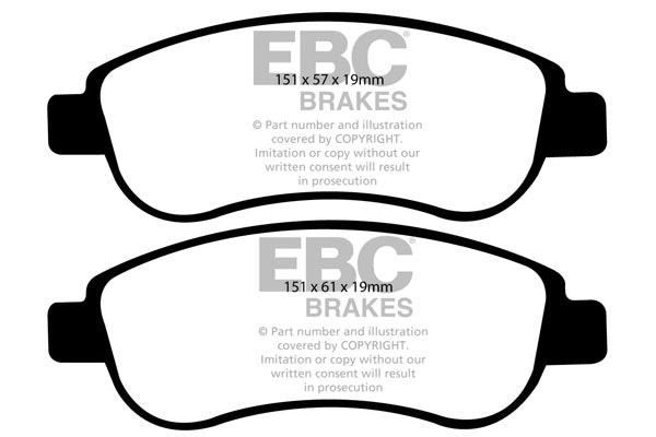 EBC Brakes Yellowstuff 4000 Series Street – DP41951R