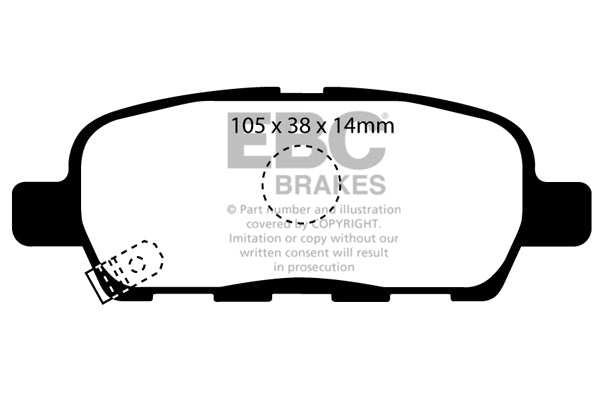 EBC Brakes Ultimax OE Replacement Brake Pad Set DP1955 - Performance HQ - United Kingdom