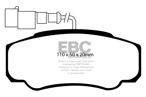 EBC Brakes Ultimax OE Replacement Brake Pad Set – DP1957