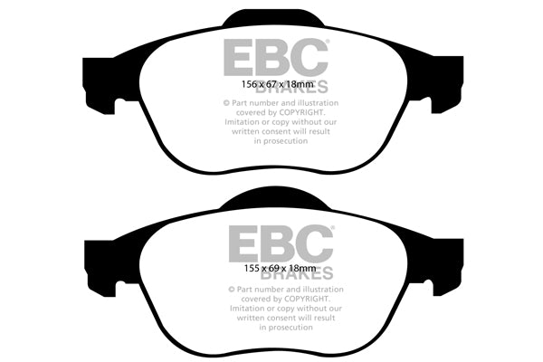 EBC Brakes Bundle – Front 280mm BSD Discs with Yellowstuff Pads – PD18KF117