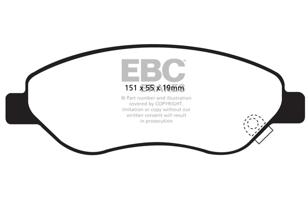 EBC Brakes Ultimax OE Replacement Brake Pad Set – DP1981