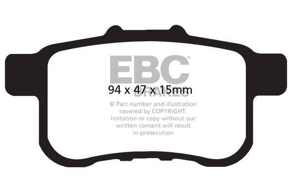 EBC Brakes Greenstuff 2000 Series Sport Brake Pad Set DP21987 - Performance HQ - United Kingdom