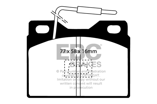 EBC Brakes Ultimax OE Replacement Brake Pad Set – DP220/9