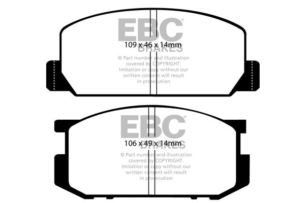 EBC Brakes Ultimax OE Replacement Brake Pad Set – DP402