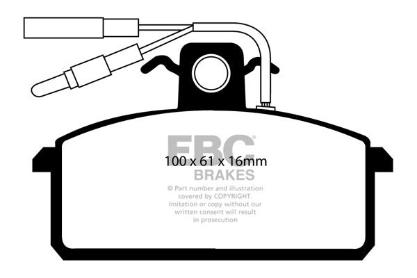 EBC Brakes Ultimax OE Replacement Brake Pad Set – DP410/2