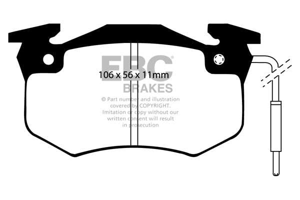 EBC Brakes Bundle Rear 238mm GD Discs with Yellowstuff Pads PD13KR358 - Performance HQ - United Kingdom