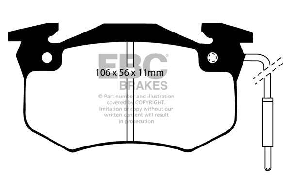 EBC Brakes Ultimax OE Replacement Brake Pad Set – DP458/2