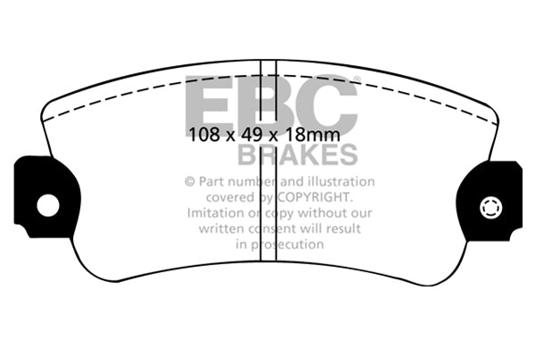 EBC Brakes Ultimax OE Replacement Brake Pad Set – DP485