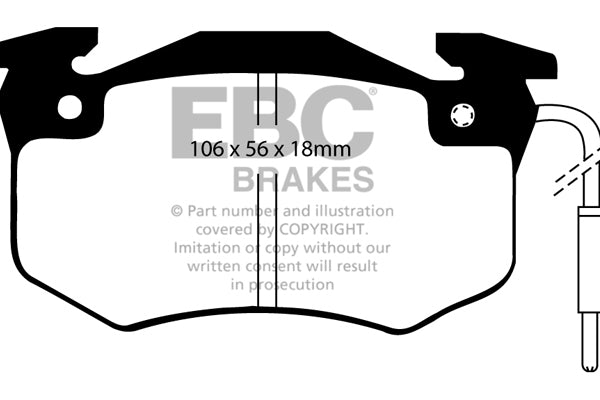 EBC Brakes Ultimax OE Replacement Brake Pad Set – DP489
