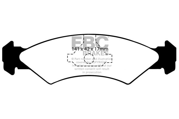 EBC Brakes Ultimax OE Replacement Brake Pad Set – DP512