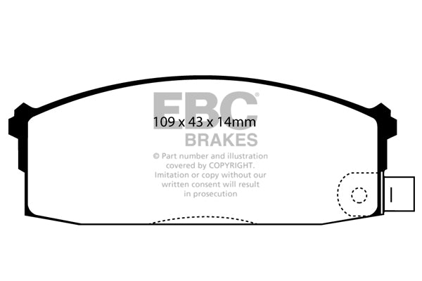 EBC Brakes Ultimax OE Replacement Brake Pad Set – DP526