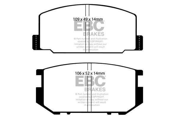 EBC Brakes Ultimax OE Replacement Brake Pad Set – DP532
