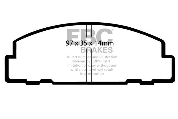 EBC Brakes Ultimax OE Replacement Brake Pad Set – DP542