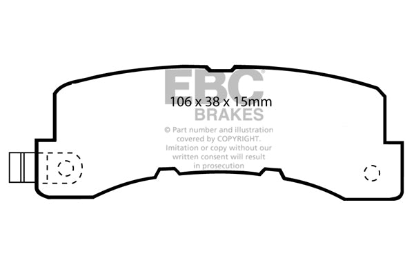 EBC Brakes Ultimax OE Replacement Brake Pad Set – DP569