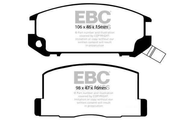 EBC Brakes Ultimax OE Replacement Brake Pad Set DP602 - Performance HQ - United Kingdom