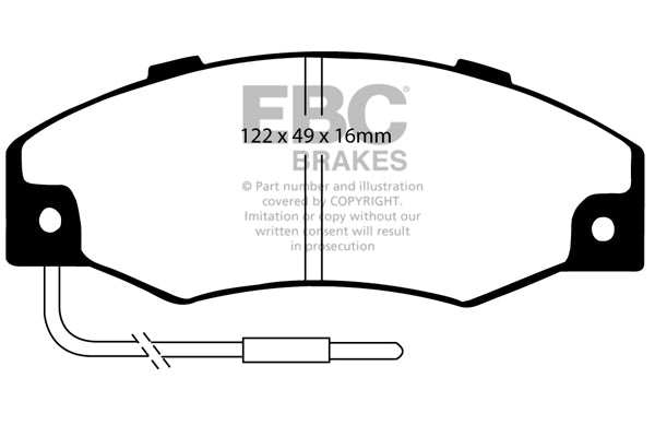 EBC Brakes Ultimax OE Replacement Brake Pad Set DP604 - Performance HQ - United Kingdom