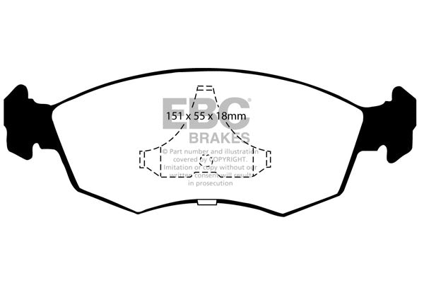 EBC Brakes Ultimax OE Replacement Brake Pad Set – DP605/2