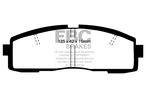 EBC Brakes Ultimax OE Replacement Brake Pad Set – DP608/2