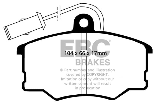 EBC Brakes Ultimax OE Replacement Brake Pad Set – DP616/2
