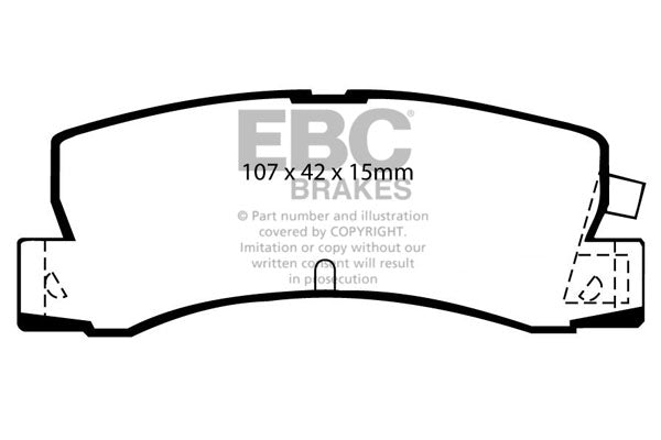 EBC Brakes Ultimax OE Replacement Brake Pad Set – DP629