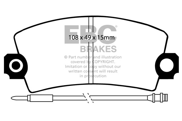 EBC Brakes Ultimax OE Replacement Brake Pad Set – DP651