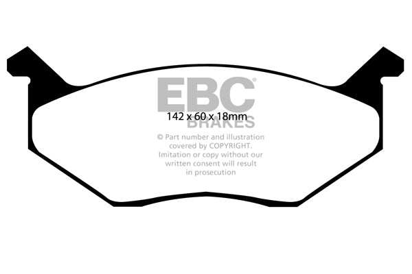 EBC Brakes Ultimax OE Replacement Brake Pad Set DP678 - Performance HQ - United Kingdom