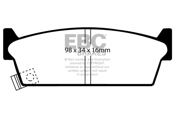 EBC Brakes Ultimax OE Replacement Brake Pad Set – DP686/2