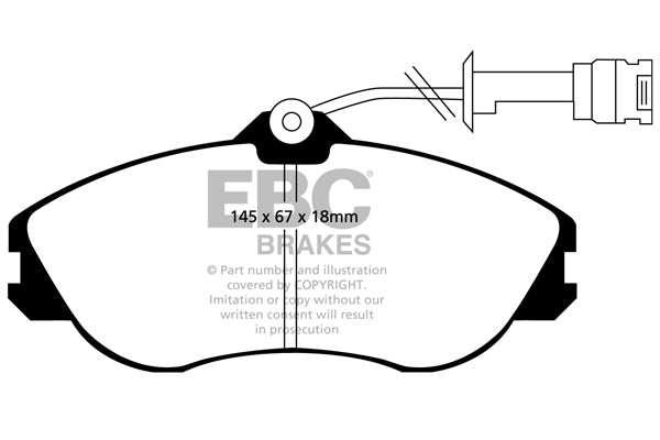 EBC Brakes Ultimax OE Replacement Brake Pad Set DP711 - Performance HQ - United Kingdom
