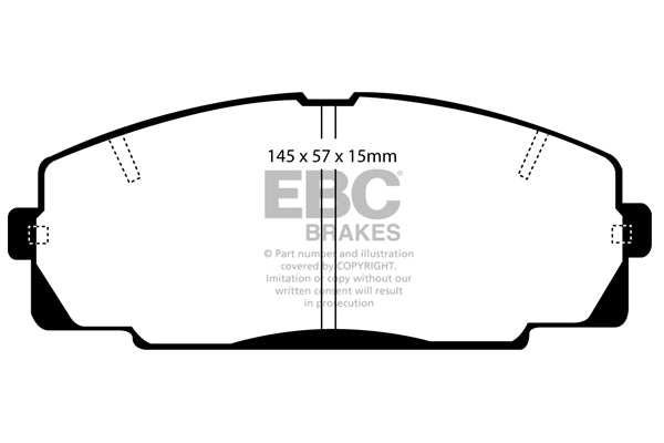 EBC Brakes Ultimax OE Replacement Brake Pad Set DP722 - Performance HQ - United Kingdom